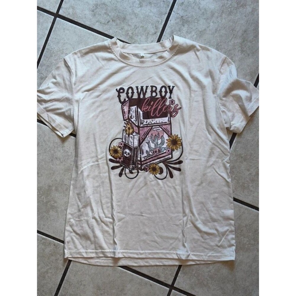 Women’s Cream Cowboy Killers Shirt Size Large